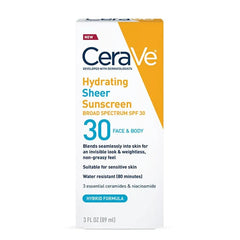 Hydrating Sheer Sunscreen Broad Spectrum SPF 30 for Face & Body